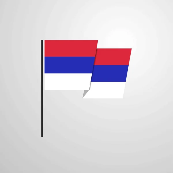 Republika Srpska Viftande Flagga Design Vektor — Stock vektor