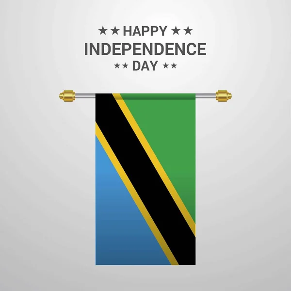 День Независимости Танзании Фоне Флага — стоковый вектор