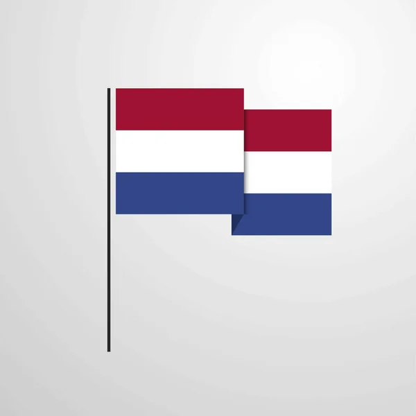 Нидерланды Размахивают Вектором Дизайна Флага — стоковый вектор