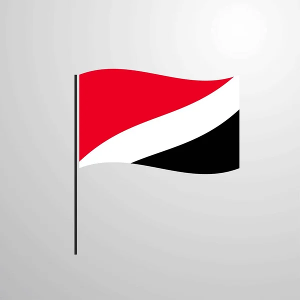 Principality Sealand Waving Flag — Stock Vector