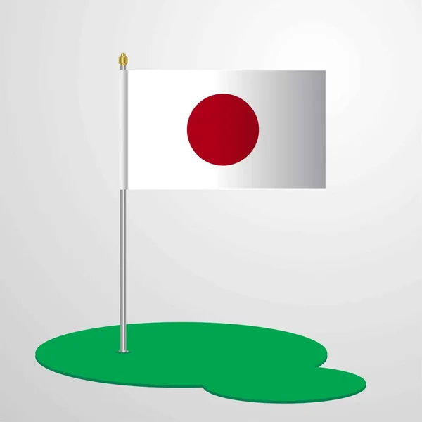 Kutub Bendera Jepang Gambar Vektor - Stok Vektor