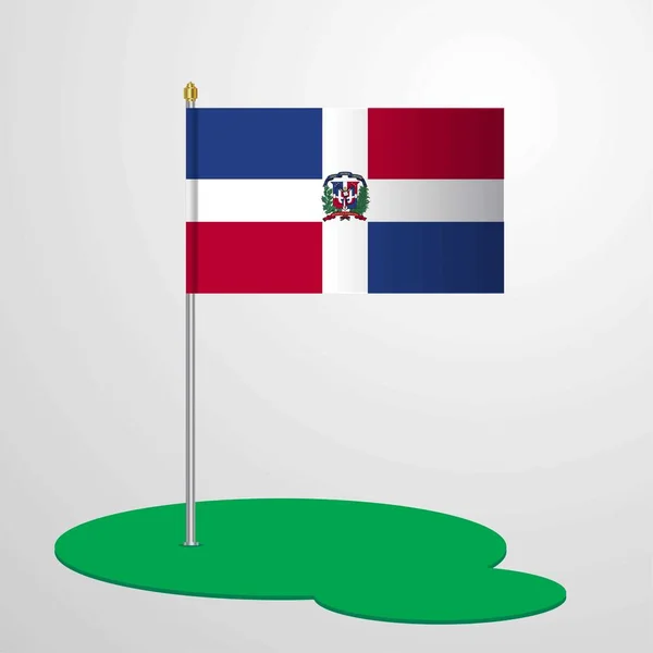 Bandera República Dominicana Polo — Archivo Imágenes Vectoriales