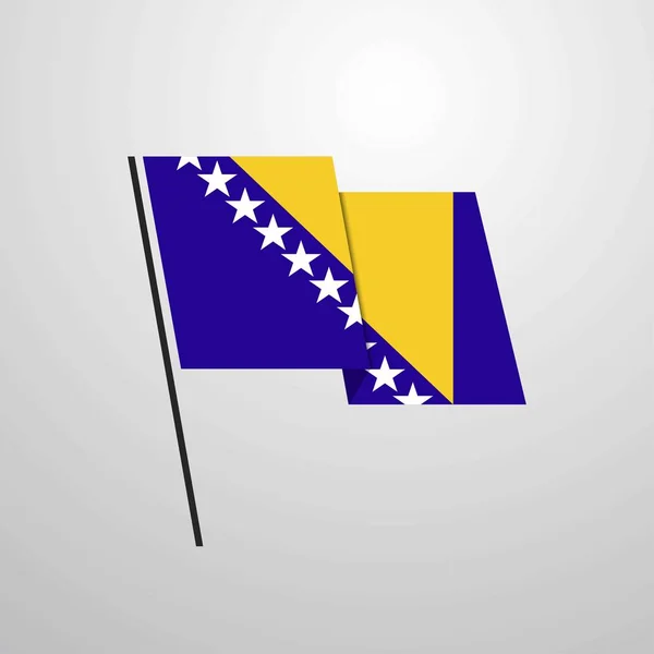 Bosnien Und Herzegowina Flagge Symbol Vektor Illustration — Stockvektor