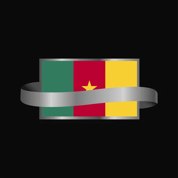Bandera Camerún Diseño Banner Cinta — Archivo Imágenes Vectoriales