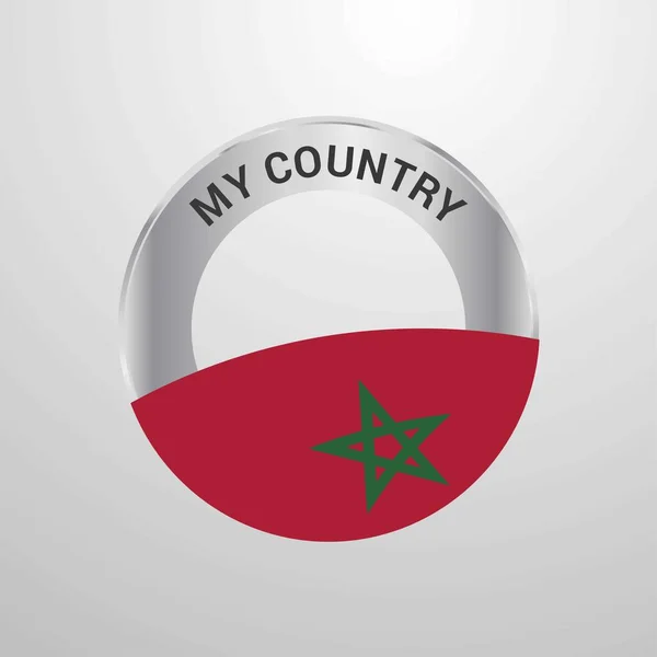 Marokko Abzeichen Meiner Landesflagge — Stockvektor