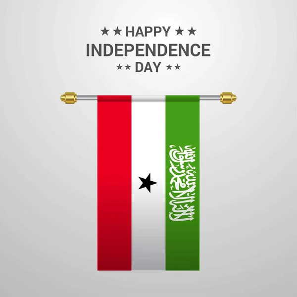 Somaliland Onafhankelijkheidsdag Opknoping Vlag Achtergrond — Stockvector
