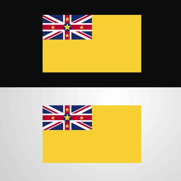 Design Banner Niue Flag —  Vetores de Stock