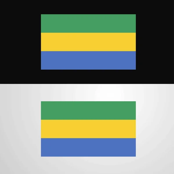 Projekt Banera Gabon Flag — Wektor stockowy
