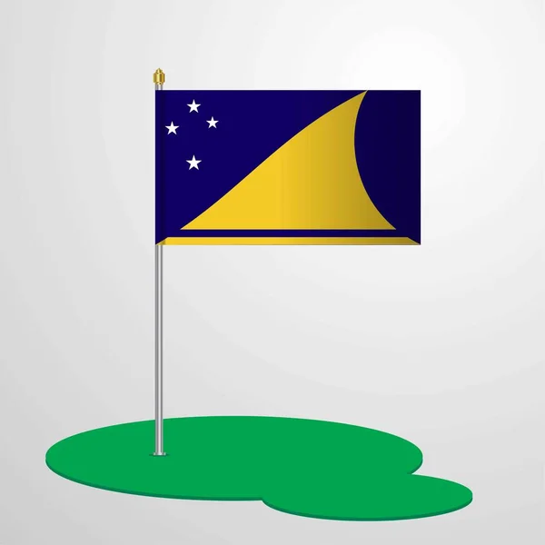 Bandiera Tokelau Palo Illustrazione Vettoriale — Vettoriale Stock
