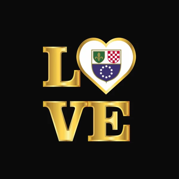 Любовная Типография Босния Герцеговина — стоковый вектор