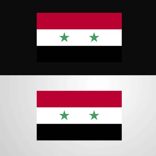 Bandiera Siria Design Banner — Vettoriale Stock