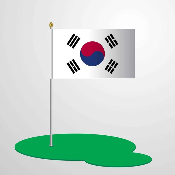 Corea Bandera Del Sur Polo — Archivo Imágenes Vectoriales