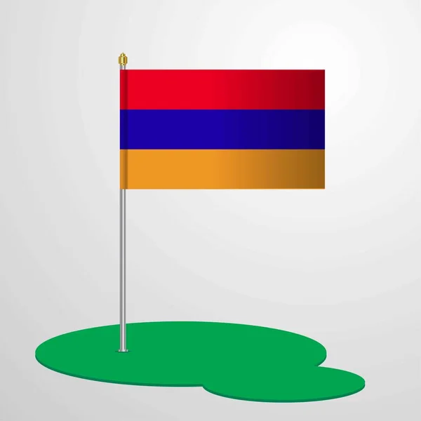 Armenia Fahnenmast Vektorillustration — Stockvektor