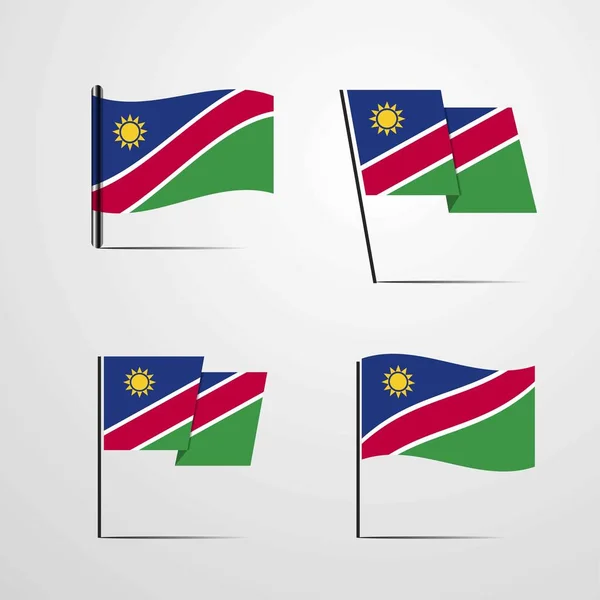 Namibia Flagge Symbol Vektor Illustration — Stockvektor