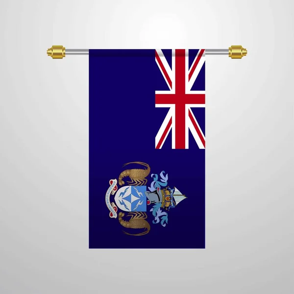 Bandera Colgante Tristan Cunha — Vector de stock