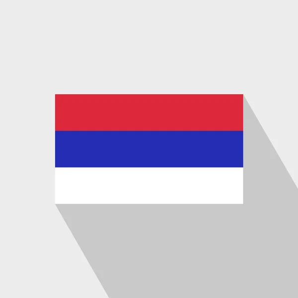 Vlag Van Republika Srpska Long Shadow Ontwerp Vector — Stockvector