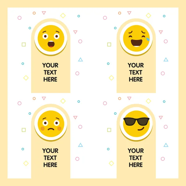 Emoji Vaší Zprávy Designu Vektor — Stockový vektor