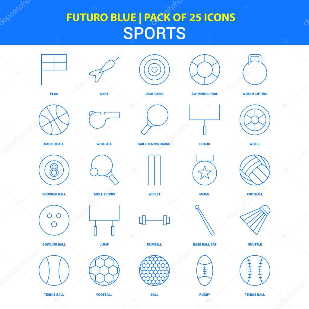 Sports Icons - Futuro Blue 25 Icon pack