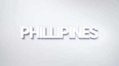 Filipinler, metin tasarım. hat. Tipografi poster. Duvar kağıdı arka plan olarak kullanılabilir