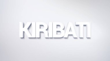 Kiribati, metin tasarım. hat. Tipografi poster. Duvar kağıdı arka plan olarak kullanılabilir