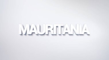 Moritanya, metin tasarım. hat. Tipografi poster. Duvar kağıdı arka plan olarak kullanılabilir