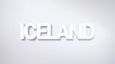 İzlanda, metin tasarım. hat. Tipografi poster. Duvar kağıdı arka plan olarak kullanılabilir