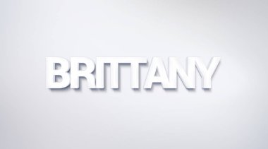 Brittany, metin tasarım. hat. Tipografi poster. Duvar kağıdı arka plan olarak kullanılabilir