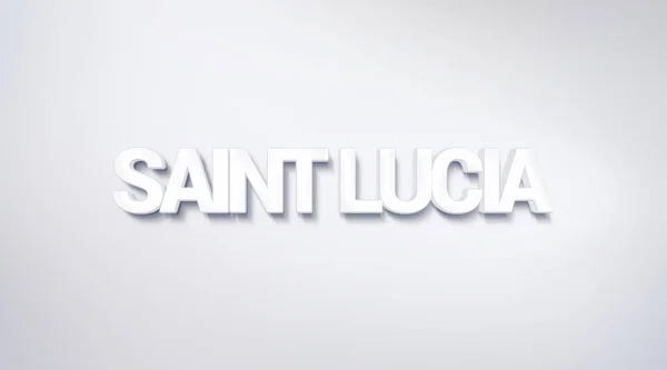 Saint Lucia Projekt Tekstu Kaligrafia Plakat Typografii Można Używać Jako — Zdjęcie stockowe