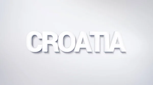 Croácia Design Texto Caligrafia Cartaz Tipografia Usável Como Fundo Papel — Fotografia de Stock