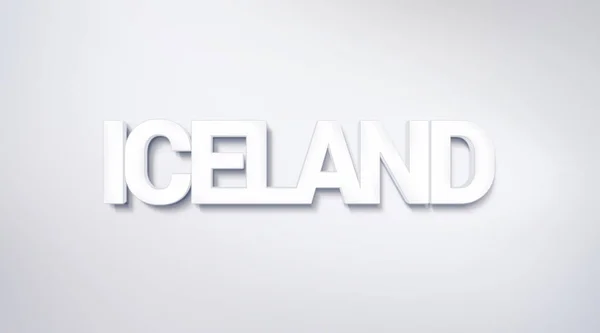 Islandia Diseño Texto Caligrafía Cartel Tipografía Utilizable Como Fondo Pantalla —  Fotos de Stock