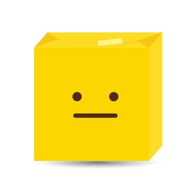 Üzgün emoji simgesi tasarım, renkli vektör çizim