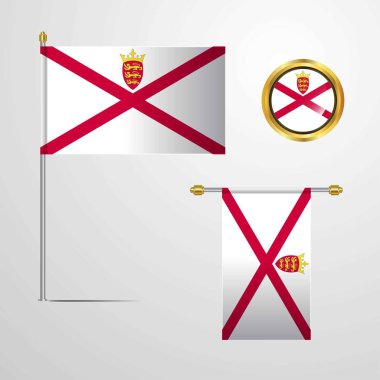 Jersey bayrak simge vektör çizim