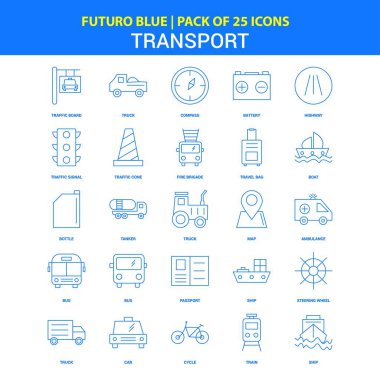 Taşıma simgeler - Futuro mavi 25 Icon pack