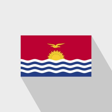Kiribati bayrak uzun gölge tasarlamak vektör