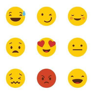 Tasarlamak vektör emoji Icon set