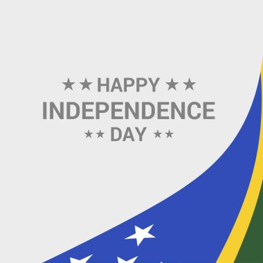 Solomon Adaları bağımsızlık günü tipografi tasarlamak vektör