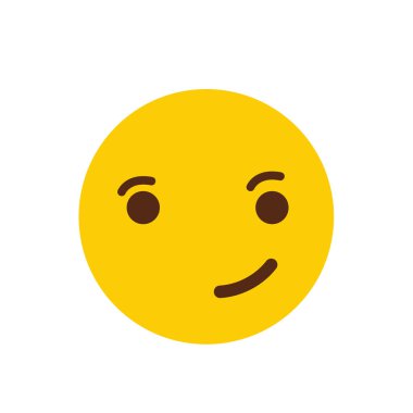 Emoji simgesi tasarım, renkli vektör çizim gülümseyen