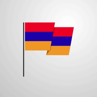 Ermenistan bayrak tasarım vektörü sallıyor