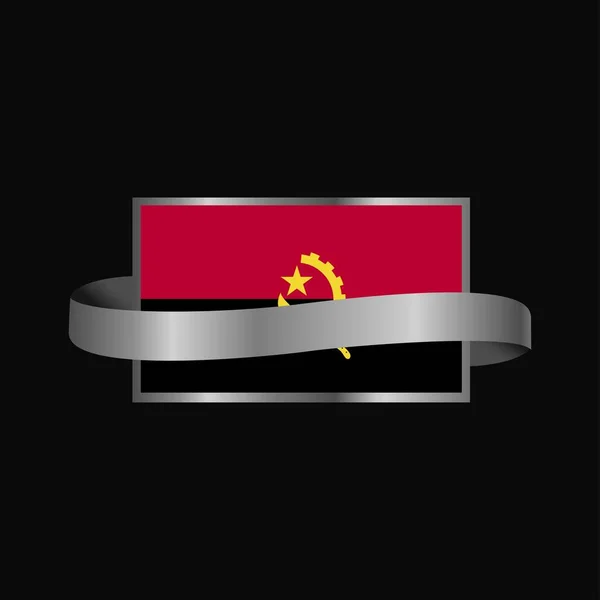 Angola Vlag Ontwerp Van Banner Van Het Lint — Stockvector