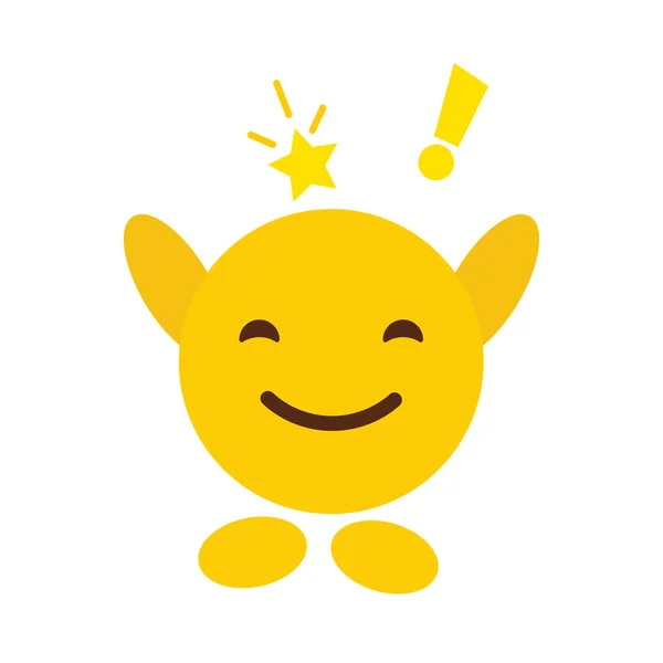 Conception Icône Emoji Souriante Illustration Vectorielle Colorée — Image vectorielle