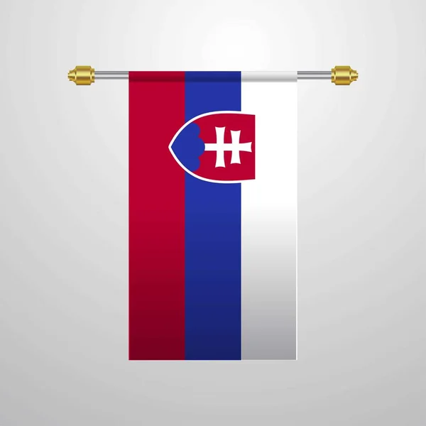 Eslovaquia Bandera Colgante Ilustración Vectorial — Archivo Imágenes Vectoriales