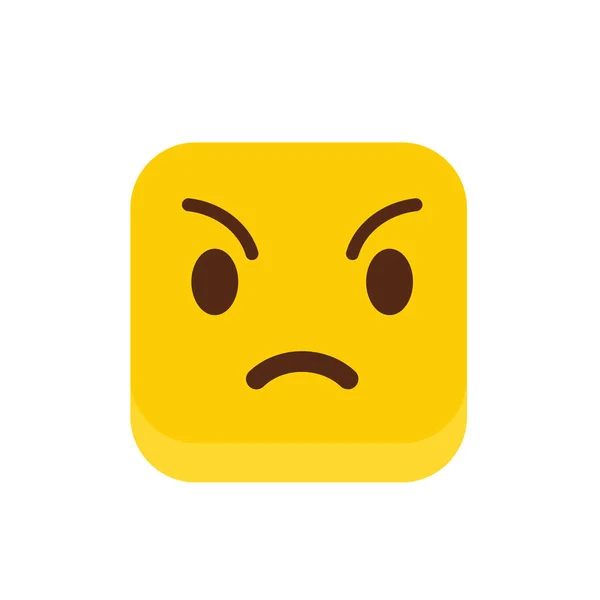 Θυμωμένος Emoji Εικονίδιο Σχεδιασμός Πολύχρωμο Διανυσματικά Εικονογράφηση — Διανυσματικό Αρχείο