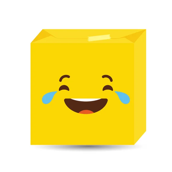 Γελώντας Emoji Εικονίδιο Σχεδιασμός Πολύχρωμο Διανυσματικά Εικονογράφηση — Διανυσματικό Αρχείο
