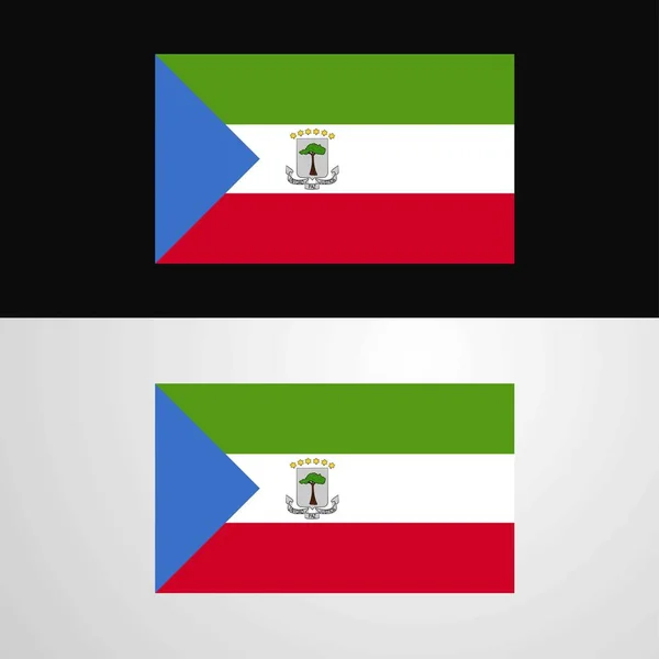 Guinée Équatoriale Conception Bannière Drapeau — Image vectorielle