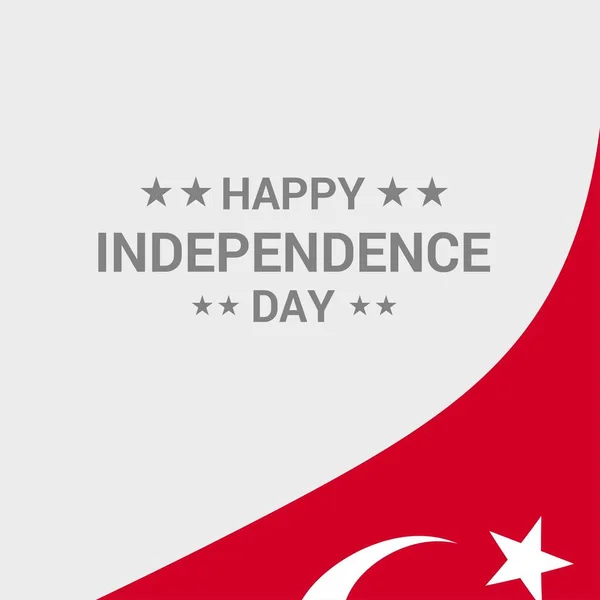 Turquia Dia Independência Tipografia Desenho Vetor Ilustração —  Vetores de Stock