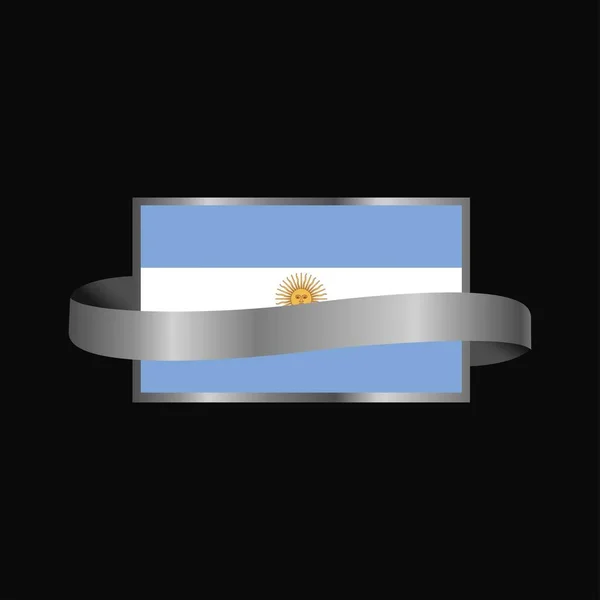 Argentinië Vlag Ontwerp Van Banner Van Het Lint — Stockvector