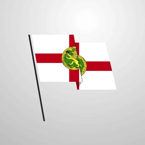 Alderney Flag Icon Vector Illustration — Stock Vector