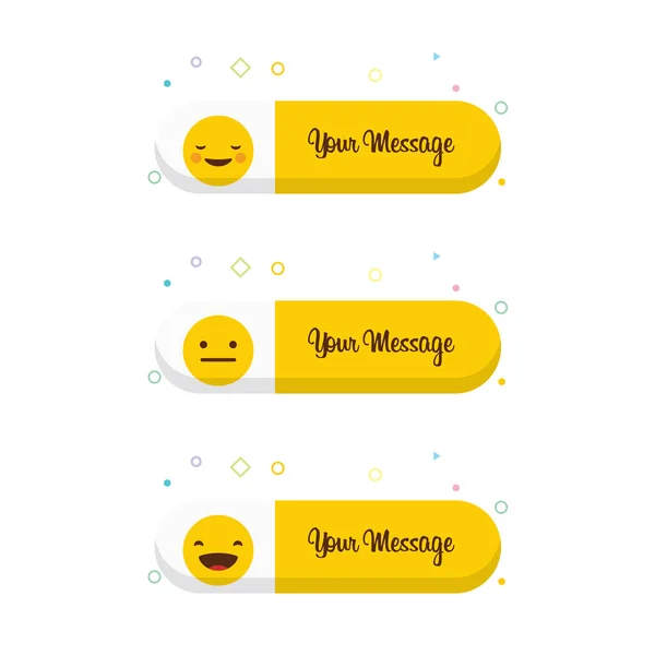 Emoji Mit Ihrem Nachrichtendesign Vektor — Stockvektor