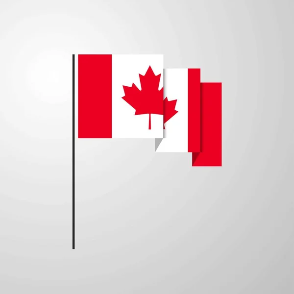 Canadá Ondeando Bandera Fondo Creativo — Vector de stock