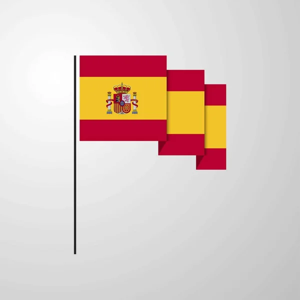 Španělsko Mává Vlajka Tvůrčí Pozadí — Stockový vektor
